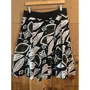 Dimri Size L 100% Cotton  Floral Side Zip Fully Lined Skirt Light Breezy